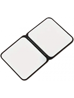 MIROIR DE MAQUILLAGE COMPACT PLIABLE DOUBLE FACE CARRÉ NOIR