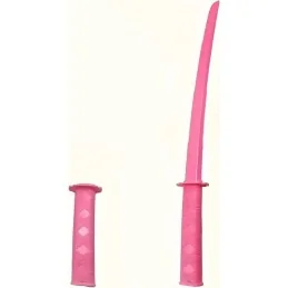 KATANA RÉTRACTABLE PLASTIQUE ROSE (68cm)