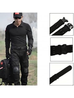 CEINTURE TACTIQUE MILITAIRE EN NYLON NOIR