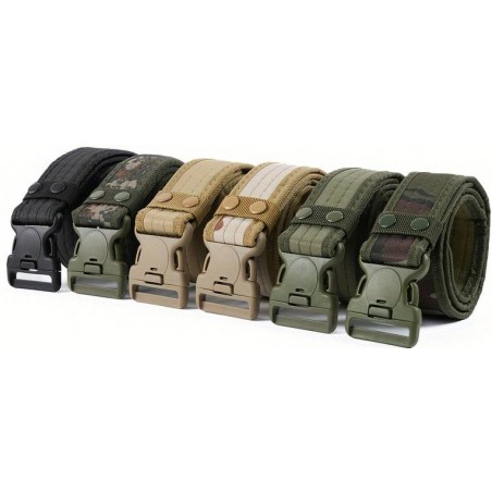 CEINTURE TACTIQUE MILITAIRE EN NYLON NOIR