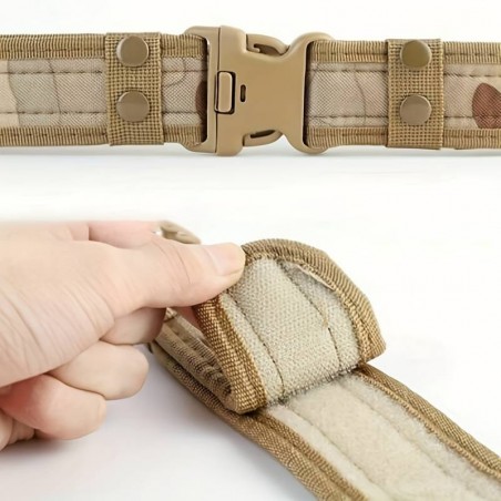 CEINTURE TACTIQUE MILITAIRE EN NYLON CAMO DESERT