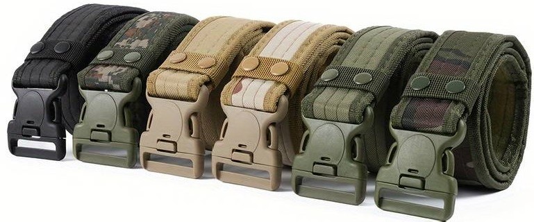 CEINTURE TACTIQUE MILITAIRE EN NYLON CAMO WOODLAND