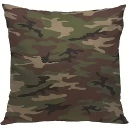 HOUSSE DE COUSSIN MILITAIRE CAMOUFLAGE WOODLAND (45x45cm)