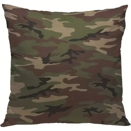 HOUSSE DE COUSSIN MILITAIRE CAMOUFLAGE WOODLAND (45x45cm)