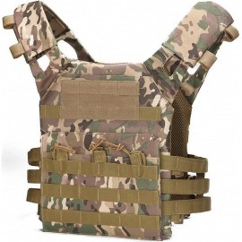 GILET TACTIQUE PORTE-PLAQUES COMPACT MULTICAM