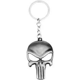 PORTE-CLÉ PUNISHER MÉTAL GRIS