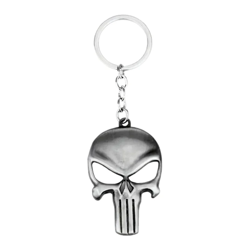 PORTE-CLÉ PUNISHER MÉTAL GRIS