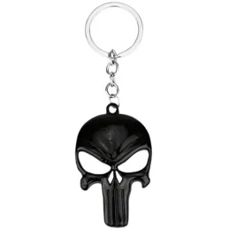 PORTE-CLÉ PUNISHER MÉTAL NOIR