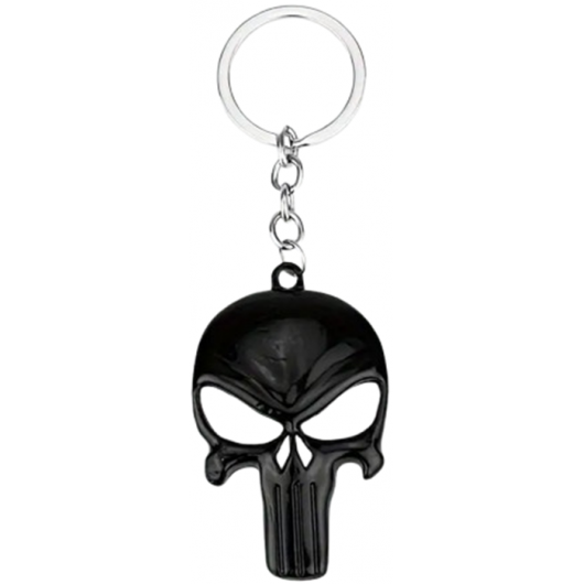 PORTE-CLÉ PUNISHER MÉTAL NOIR