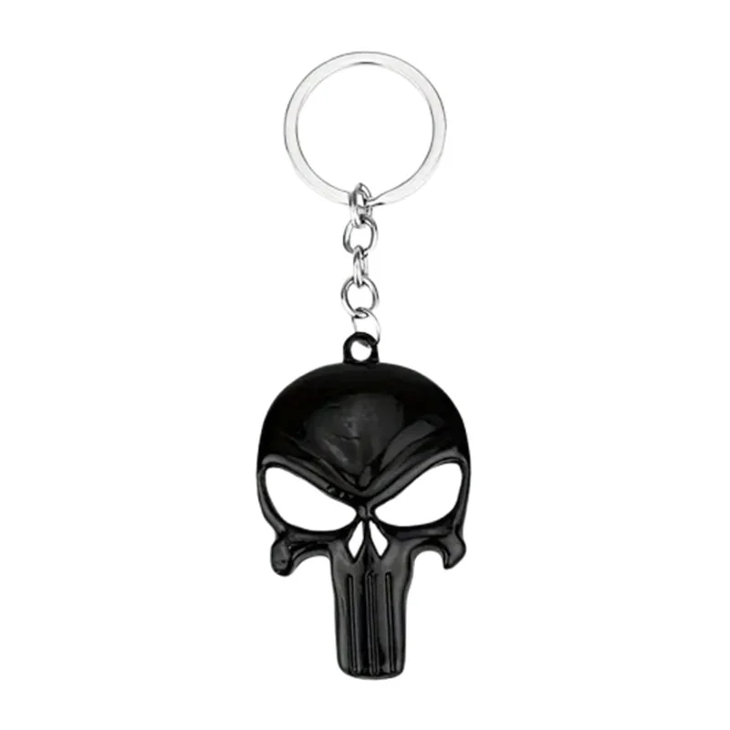 PORTE-CLÉ PUNISHER MÉTAL NOIR