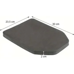 PLAQUES DE RENFORT EN MOUSSE EVA POUR GILET PORTE-PLAQUES NOIR (2pcs-30x24,5x1,5cm)