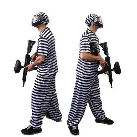 COSTUME DE PRISONNIER KLENT BLANC/NOIR