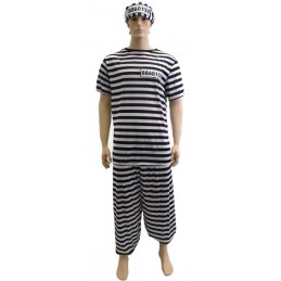 COSTUME DE PRISONNIER KLENT BLANC/NOIR