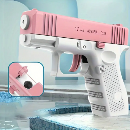 PISTOLET À EAU GLOCK 17 ROSE/BLANC