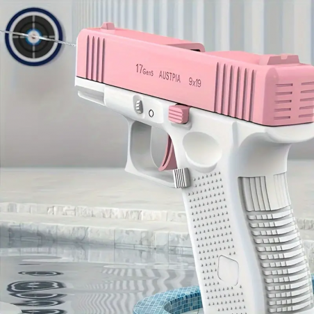 PISTOLET À EAU GLOCK 17 ROSE/BLANC