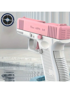 PISTOLET À EAU GLOCK 17 ROSE/BLANC