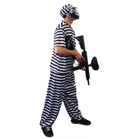 COSTUME DE PRISONNIER KLENT BLANC/NOIR