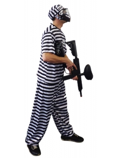 COSTUME DE PRISONNIER KLENT BLANC/NOIR