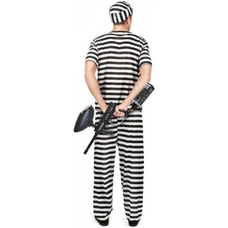 COSTUME DE PRISONNIER KLENT BLANC/NOIR