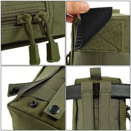 POCHE EDC/UTILITAIRE AVEC SYSTÈME MOLLE VERT