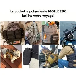 POCHE EDC/UTILITAIRE AVEC SYSTÈME MOLLE VERT