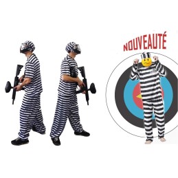 COSTUME DE PRISONNIER KLENT BLANC/NOIR