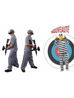 COSTUME DE PRISONNIER KLENT BLANC/NOIR