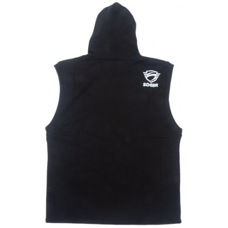 HOODIE À CAPUCHE SOGER SANS MANCHES NOIR