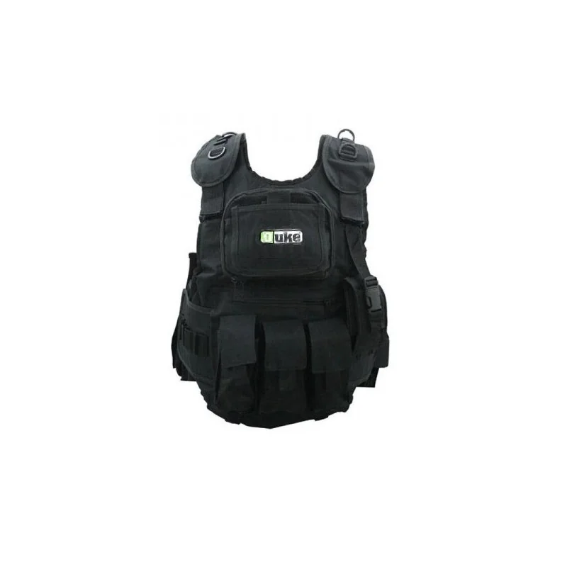 GILET TACTIQUE DUKE 4+2+porte bouteille NOIR 