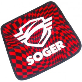 LINGETTE MICROFIBRE BI-MATIÈRE SOGER PSYCHOTROPIC ROUGE (30x30cm)