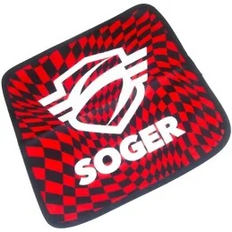 LINGETTE MICROFIBRE BI-MATIÈRE SOGER PSYCHOTROPIC ROUGE (30x30cm)