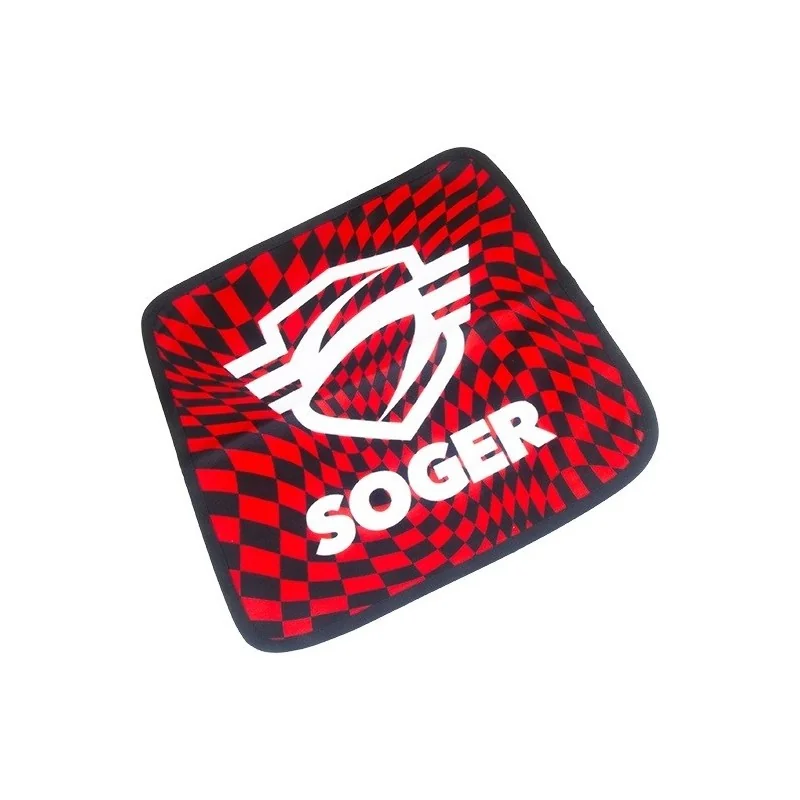 LINGETTE MICROFIBRE BI-MATIÈRE SOGER PSYCHOTROPIC ROUGE (30x30cm)