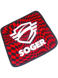 LINGETTE MICROFIBRE BI-MATIÈRE SOGER PSYCHOTROPIC ROUGE (30x30cm)