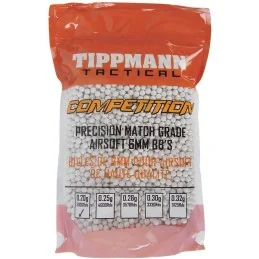 BILLES AIRSOFT TIPPMANN TACTICAL 6mm 0.20g BLANCHES (Sac 5000)