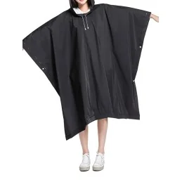 PONCHO IMPERMÉABLE EVA À CAPUCHE NOIR