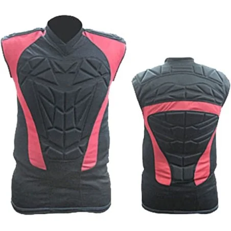 CHEST PROTECTOR SOGER PRO SANS MANCHES NOIR/ROUGE