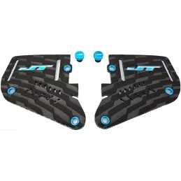 Oreillettes JT Proflex Inline Black/Aqua (Avec Vis Sans Outils)