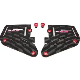 Oreillettes JT Proflex Inline Black/Red (Avec Vis Sans Outils)