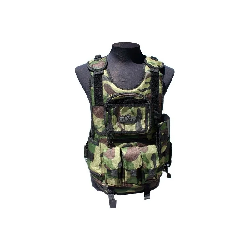 GILET TACTICAL DELUXE GXG CAMO WOODLAND