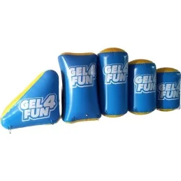 Kit 5 Obstacles Gonflables Sup'Airball Gel4Fun Low Impact Bleu/Jaune