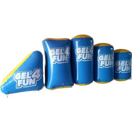 Kit 5 Obstacles Gonflables Sup'Airball Gel4Fun Low Impact Bleu/Jaune