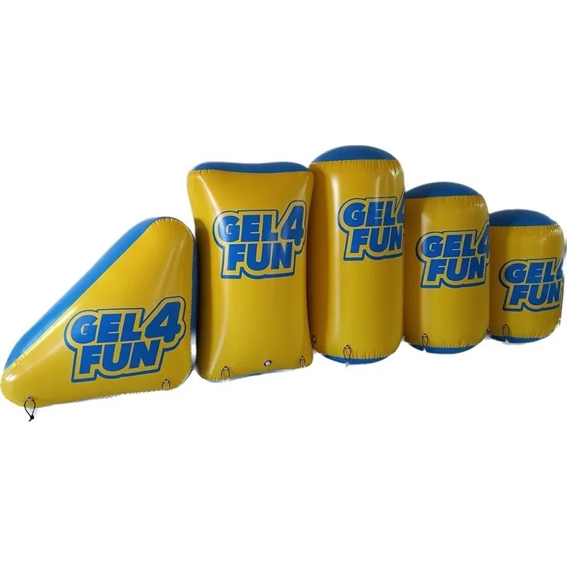 Kit 5 Obstacles Gonflables Sup'Airball Gel4Fun Low Impact Jaune/Bleu