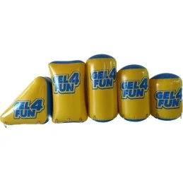 Kit 5 Obstacles Gonflables Sup'Airball Gel4Fun Low Impact Jaune/Bleu