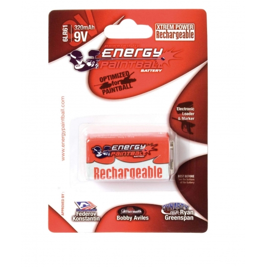 ACCU. ENERGY PAINTBALL 9V 6LR61 NIMH 320 mAh