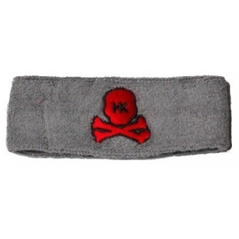 SWEATBAND HK ARMY SKULL GRIS/ROUGE