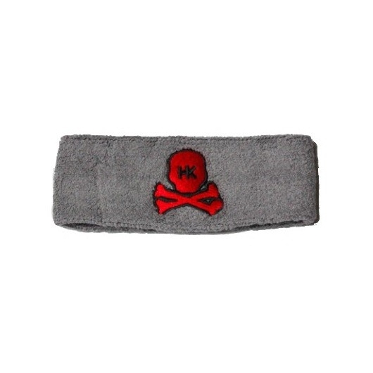 SWEATBAND HK ARMY SKULL GRIS/ROUGE