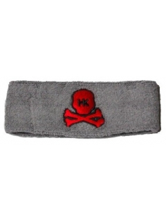 SWEATBAND HK ARMY SKULL GRIS/ROUGE