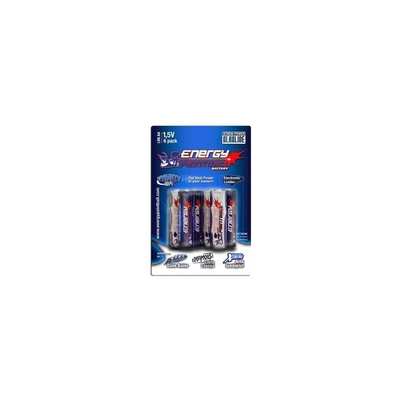 PILES ENERGY PAINTBALL ALKALINE 1,5V AA (X6)