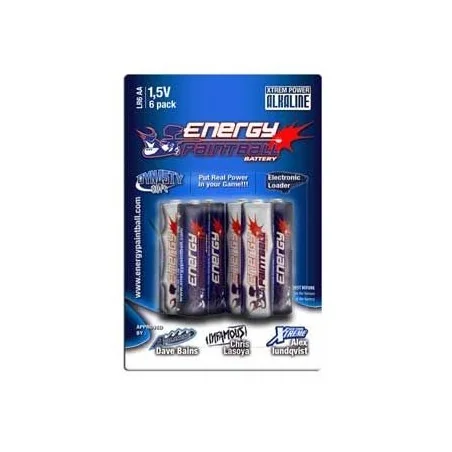 PILES ENERGY PAINTBALL ALKALINE 1,5V AA (X6)