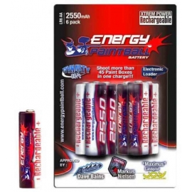 ACCU. 1,5 VOLTS ENERGY PAINTBALL (lot de 6)